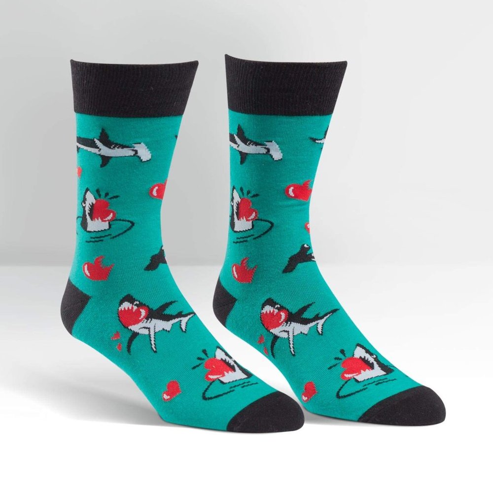 2 For $20 SOCK IT TO ME Love Bites Shark Socks